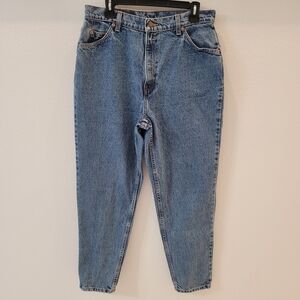 Vintage Levis Jeans High Waist Tapered Leg Fit 921 Size 16 Short Orange Tab
